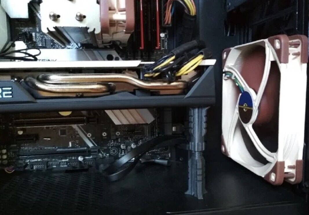 Adjustable gpu support bracket. 3d Printed Pet G. Will Not Deform Like PLA