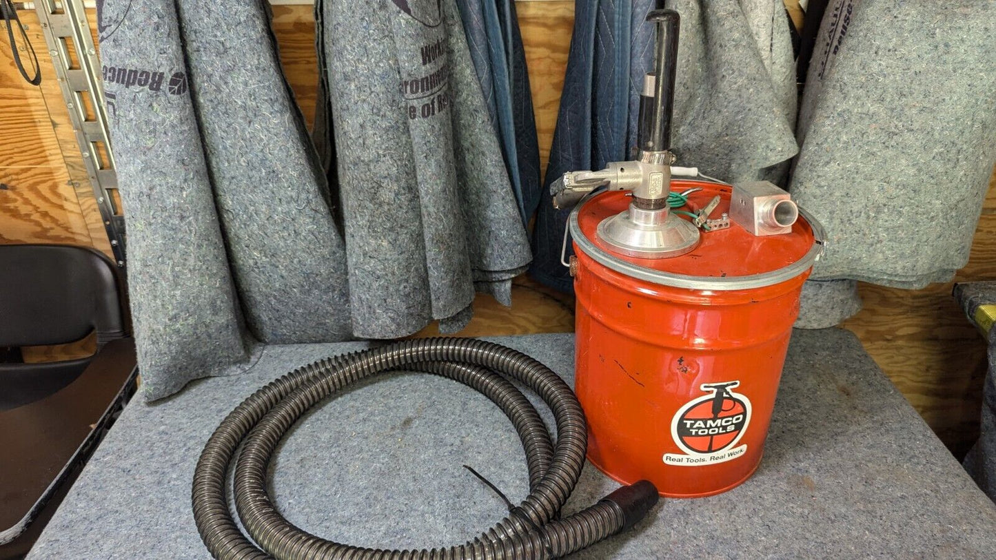 TAM3P, Tamco Pneumatic Dust Collection Pail, with 10’ Vacuum Hose