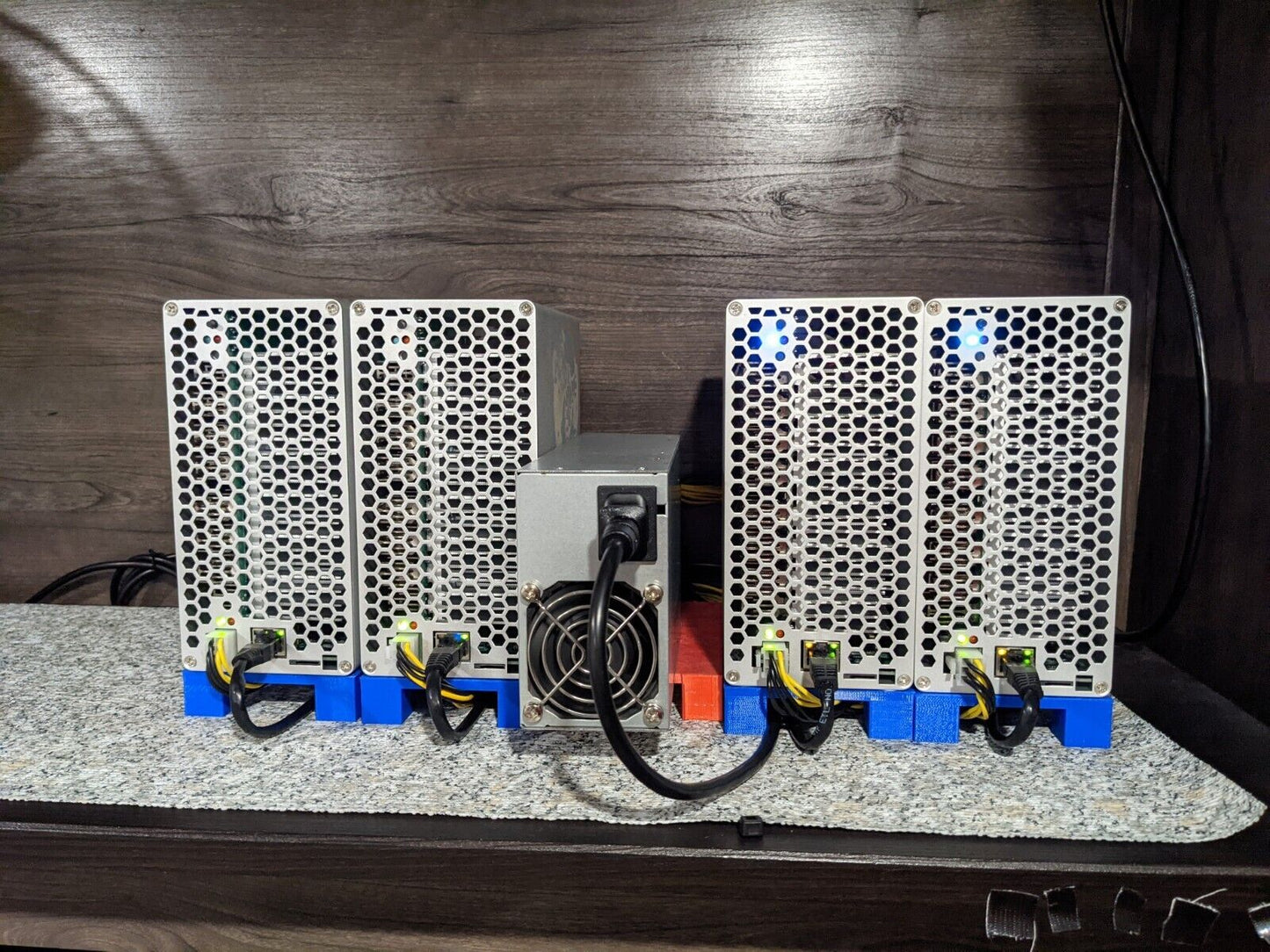 4 Ck Box Mining Farm with Bitmain power supply! Free 3d Printed Stands Included